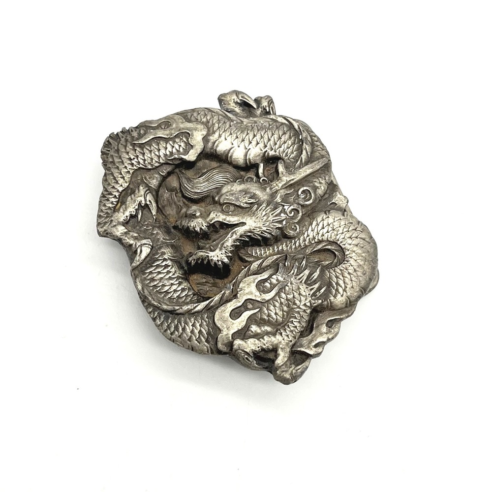Vintage 1984 Bergamot Brass Works Double Dragon Belt‎ Buckle L-149 Made in USA